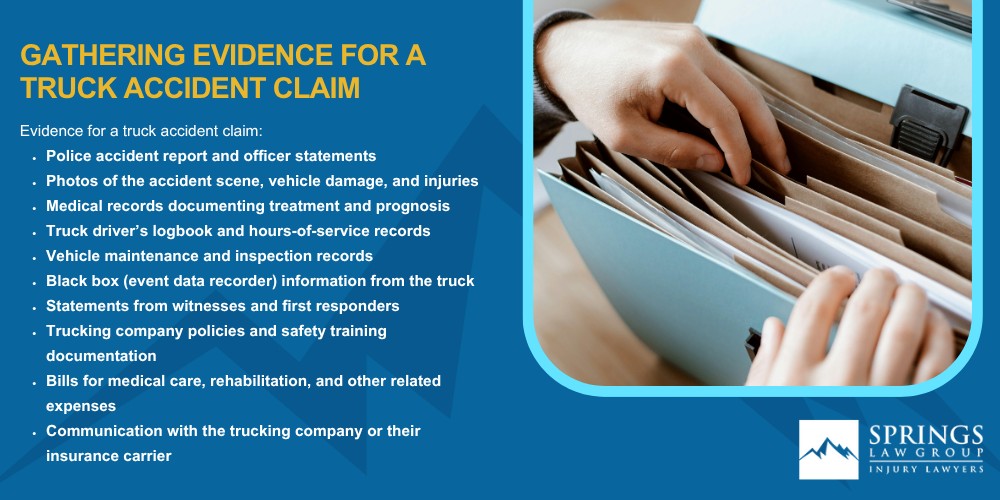 Meet Our Team of Colorado Truck Accident Attorneys; Steps to Take After Truck Accidents Happen in Colorado; Gathering Evidence for a Truck Accident Claim