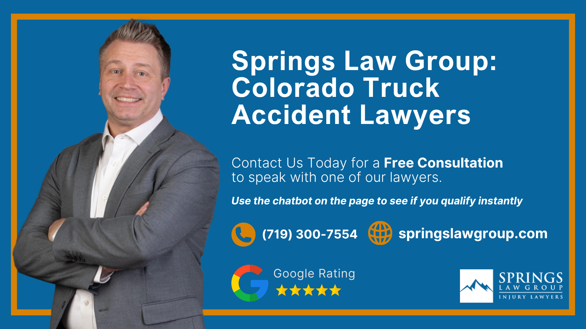 Meet Our Team of Colorado Truck Accident Attorneys; Steps to Take After Truck Accidents Happen in Colorado; Gathering Evidence for a Truck Accident Claim; Damages in Truck Accident Cases; The Legal Process for a Truck Accident Lawsuit in Colorado; How and Why Do Truck Accidents Happen; Common Truck Accident Injuries; Do You Qualify for a Truck Accident Claim; Springs Law Group Colorado Truck Accident Lawyers