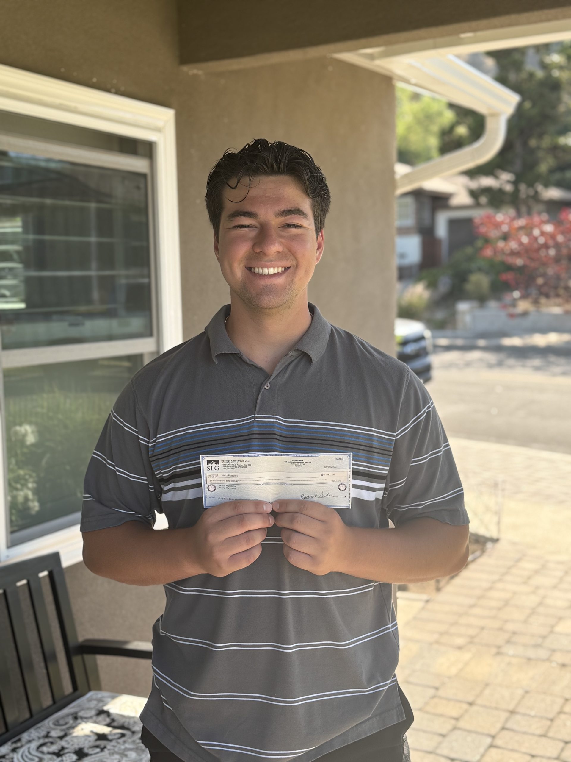 Mario Ruggiero - Springs Law Group 2025 Safe Driving Scholarship Winner