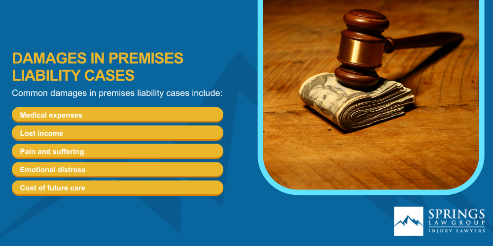 Steps to Take After Being Injured in a Premises Liability Accident; Common Premises Liability Cases; What is the Legal Basis for a Premises Liability Claim; The Legal Process for a Premises Liability Lawsuit in Colorado; Evidence in Premises Liability Cases; Damages in Premises Liability Cases