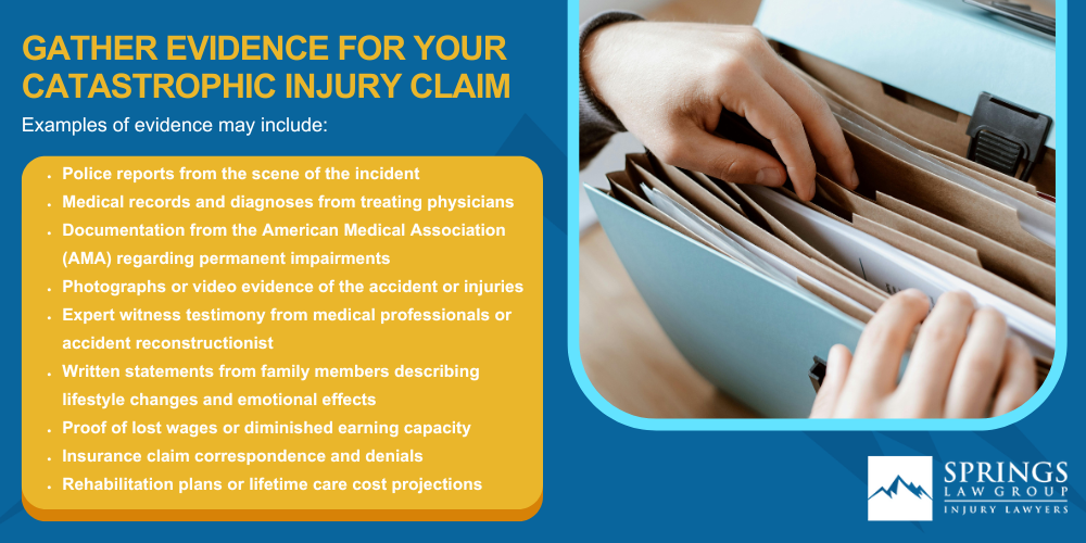 How Do Catastrophic Injuries Occur; Common Catastrophic Injuries; The Legal Process for a Catastrophic Injury Lawsuit in Colorado; Can Family Members File on Behalf of an Injured Person; Do You Qualify for a Catastrophic Injury Lawsuit; Gather Evidence for Your Catastrophic Injury Claim