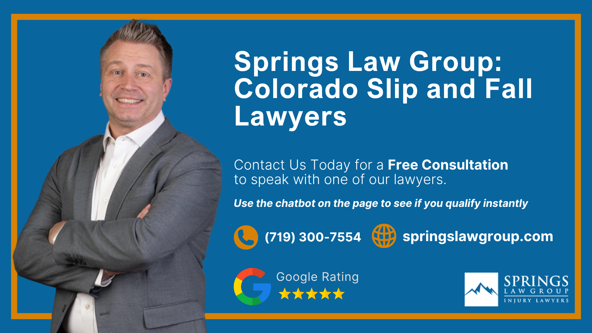 Common Premises Liability Cases; Common Slip and Fall Injuries; The Legal Process for a Slip and Fall Accident Lawsuit in Colorado; Gathering Evidence for a Slip and Fall Case; Damages in Slip and Fall Cases; Do You Qualify for a Slip and Fall Lawsuit; Springs Law Group Colorado Slip and Fall Lawyers