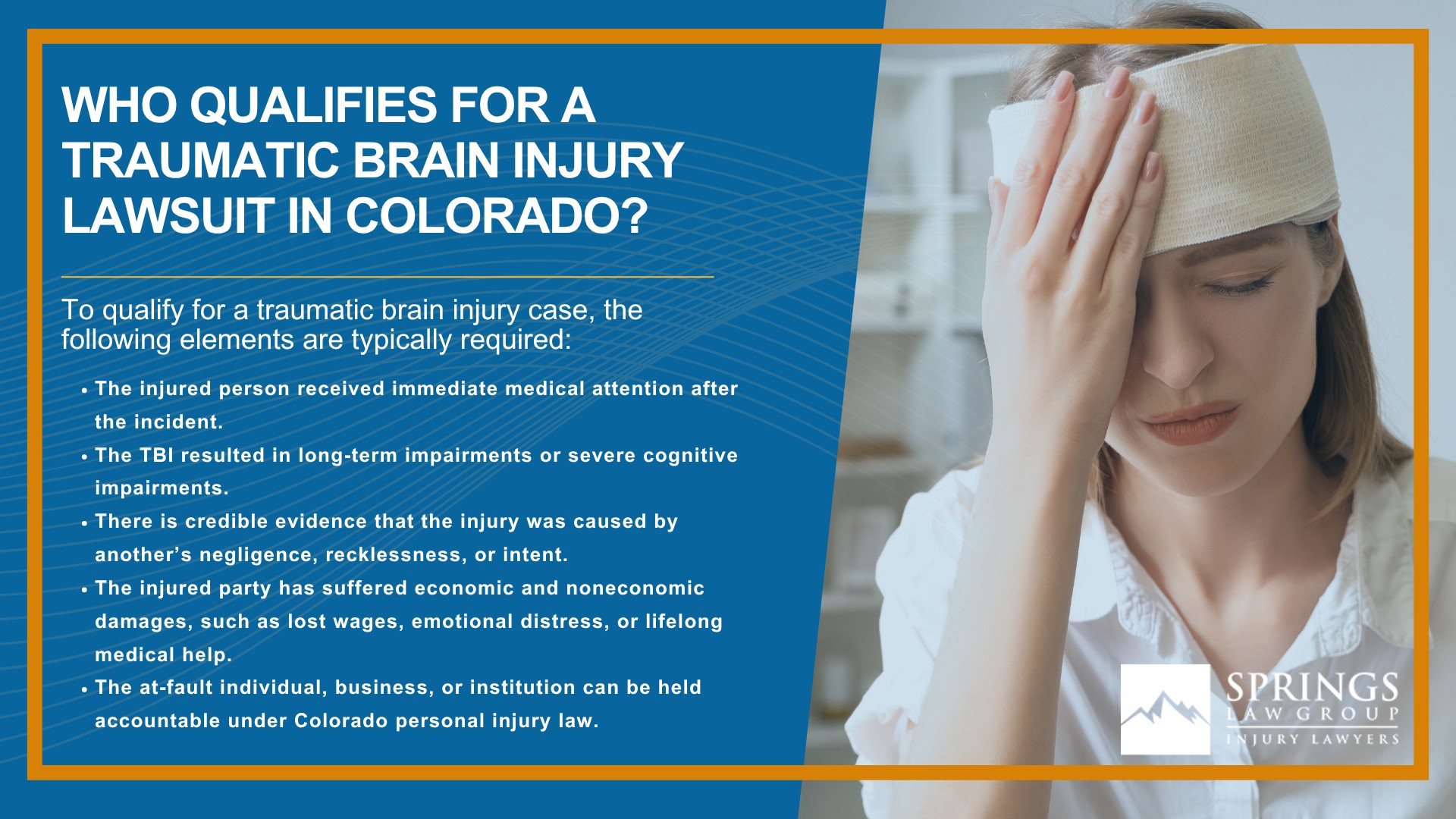 How Do Traumatic Brain Injuries Occur; The Types of Traumatic Brain Injuries Explained; Who Qualifies for a Traumatic Brain Injury Lawsuit in Colorado