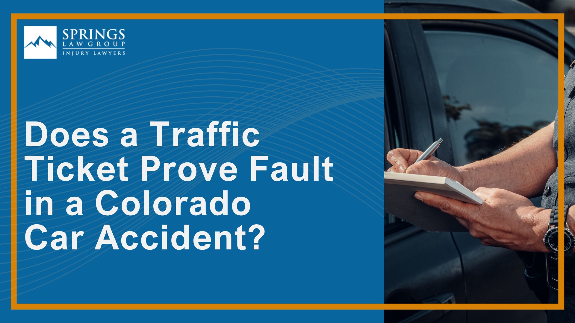 How Is Fault Determined in a Colorado Springs Car Accident; What Must Be Proven in a Colorado Car Accident Claim; What Is Comparative Fault in Colorado; Can More Than One Driver Be at Fault for a Colorado Car Accident; What Evidence Establishes Fault in a Colorado Springs Car Accident; Does a Police Report Decide Who Is at Fault; Does a Traffic Ticket Prove Fault in a Colorado Car Accident