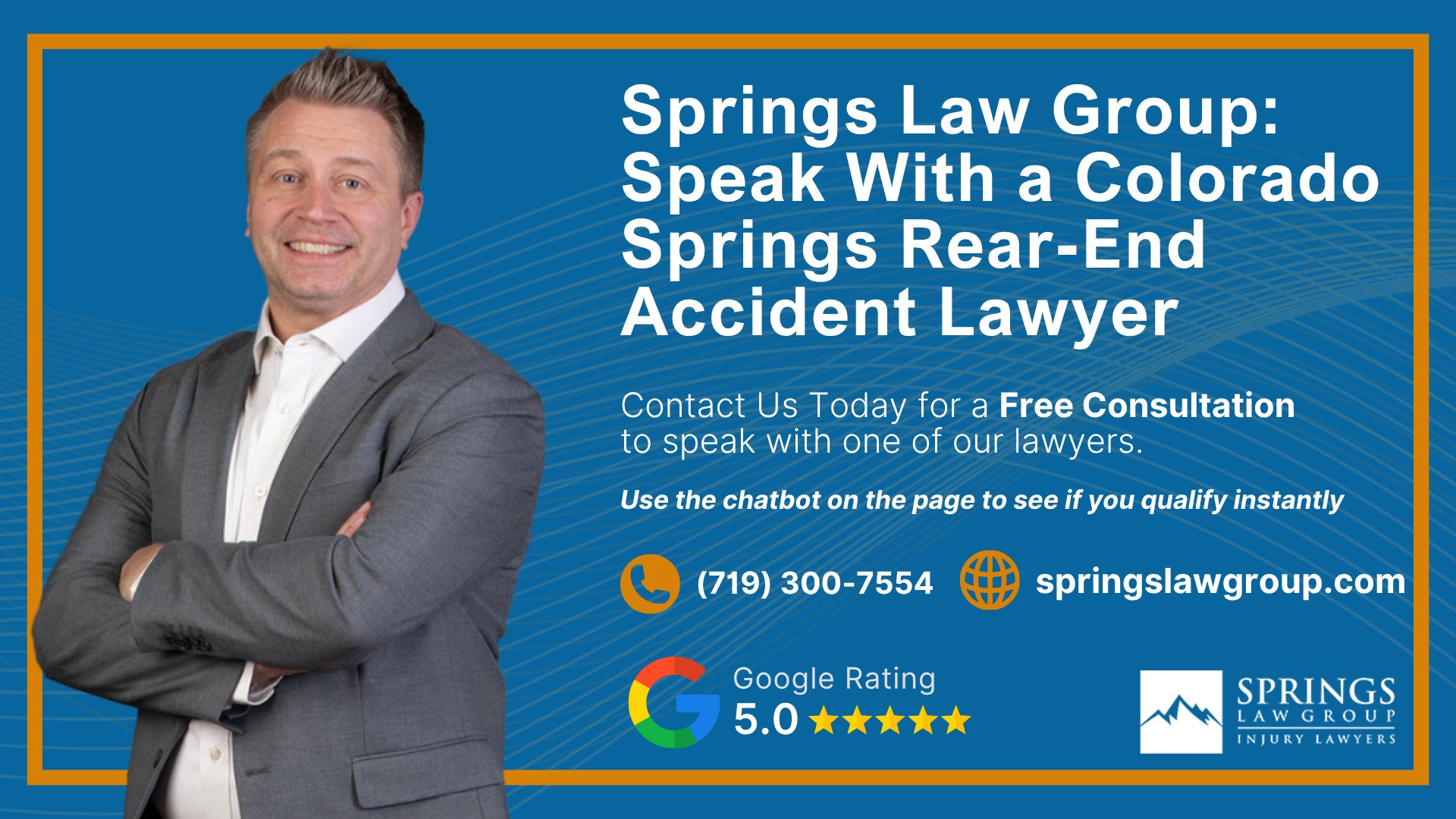 What Are My Rights After a Colorado Springs Rear-End Car Accident; Who Is at Fault in a Rear-End Car Accident in Colorado; Is the Rear Driver Always at Fault in a Rear-End Accident; What Must I Prove in a Rear-End Car Accident Claim; How Does Colorado Comparative Negligence Affect a Rear-End Accident Claim; Can More Than One Party Be Liable for a Rear-End Accident; Who Is Liable in a Chain-Reaction Rear-End Accident; Springs Law Group_ Speak With a Colorado Springs Rear-End Accident Lawyer