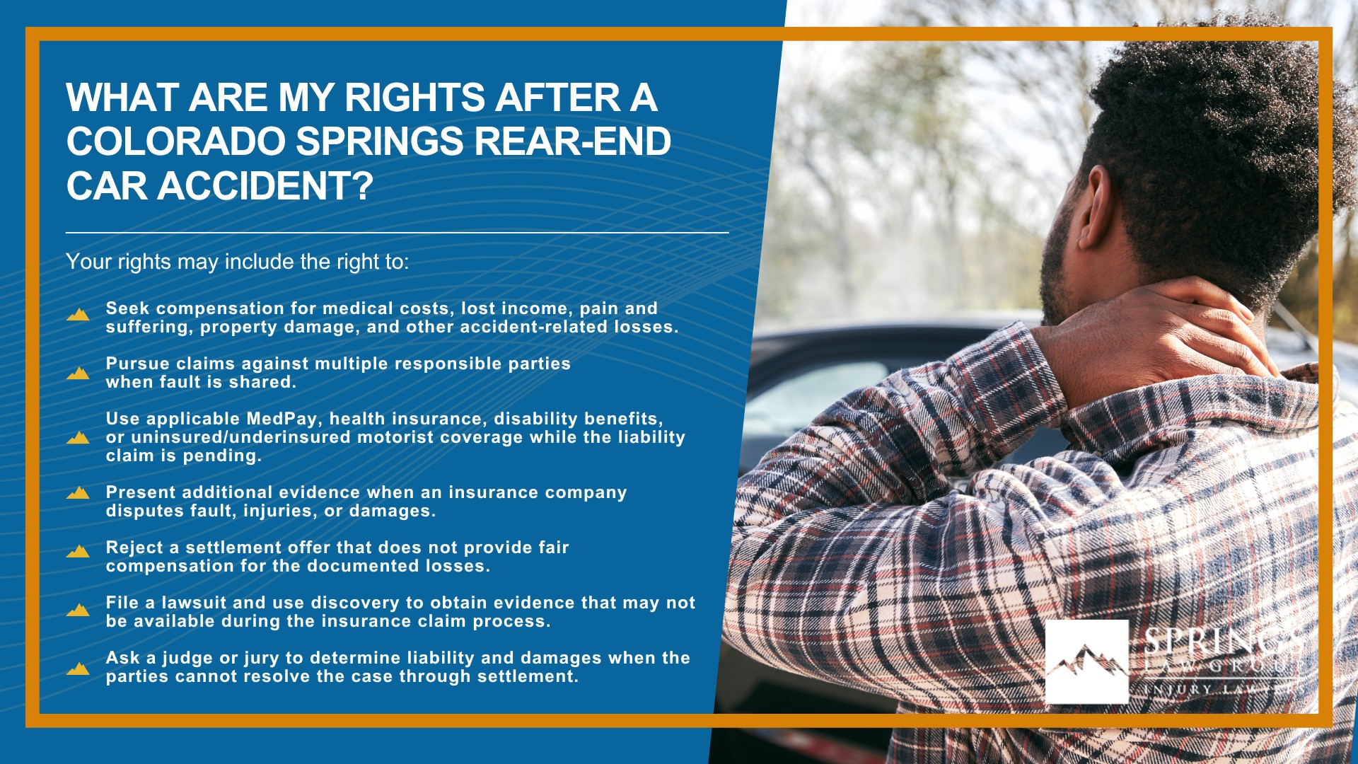 What Are My Rights After a Colorado Springs Rear-End Car Accident