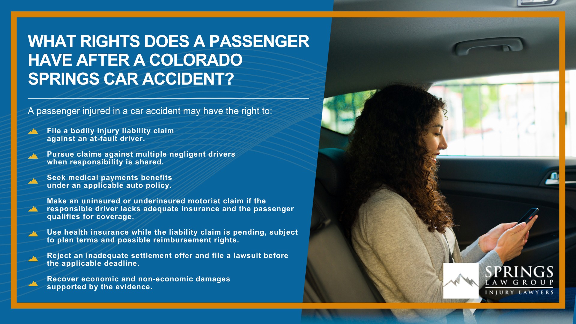 What Rights Does a Passenger Have After a Colorado Springs Car Accident